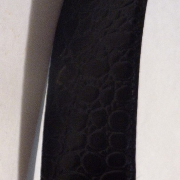 Milor Navy Croc Embossed Leather Gold Buckle Belt main image 8